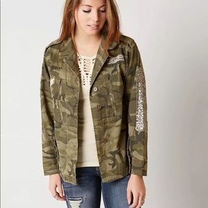 GIMMICKS Sequin Elbow Military Jacket